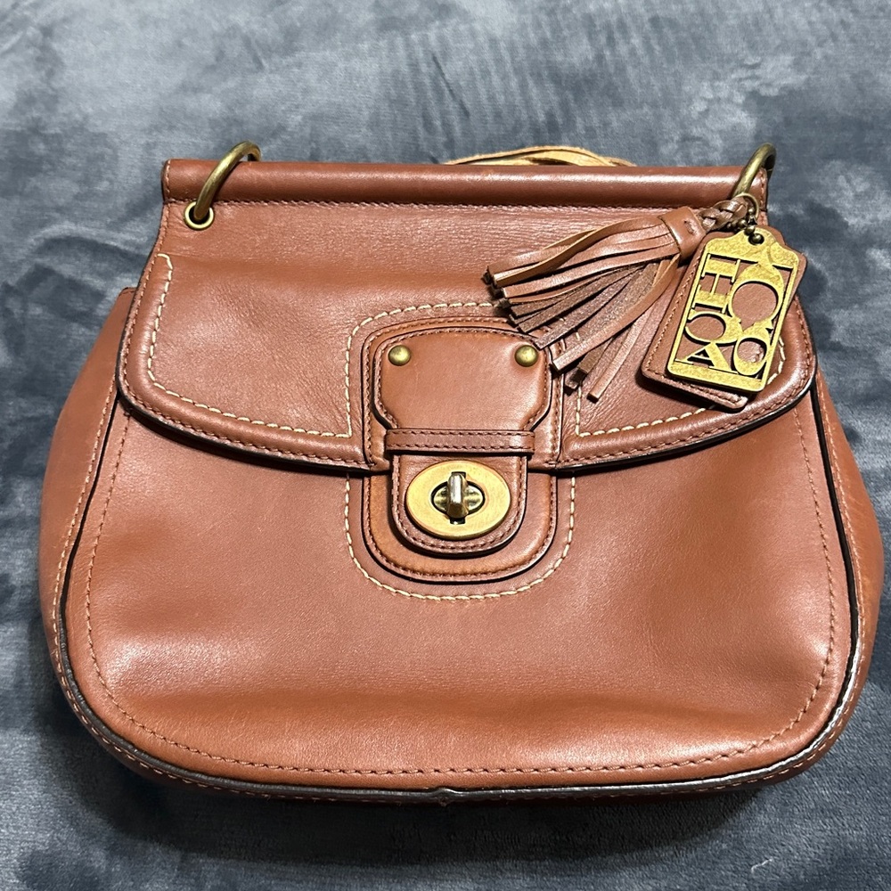 Coach British Tan Willis 70Th Anniversary Special Edition Cognac leather bag